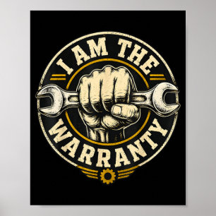 I Am The Mechanic Funny Drag Racing Car Poster