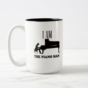 I AM THE PIANO MAN Two-Tone COFFEE MUG