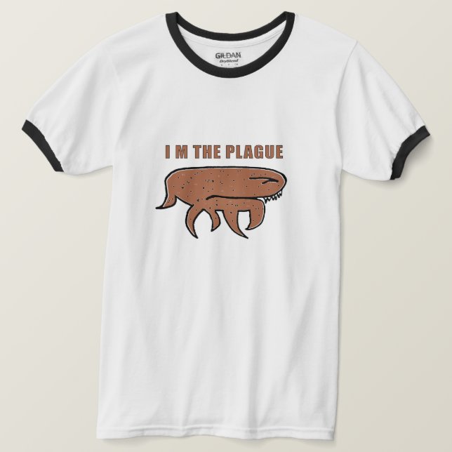 I Am The Plague Drawing T-Shirt (Design Front)
