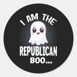 I Am The Republican Boo Halloween Matching Costume Classic Round Sticker
