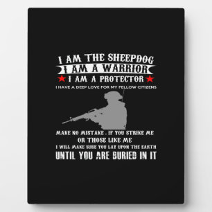 i am the sheepdog i'm a warrior im a protector i plaque