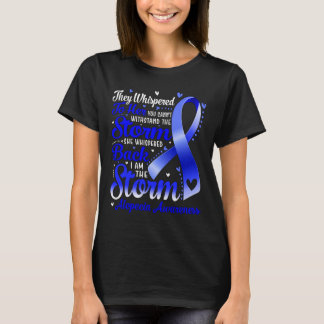 I Am The Storm Alopecia Awareness Blue Ribbon  T-Shirt