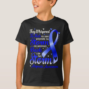 I Am The Storm Alopecia Awareness Blue Ribbon T-Shirt