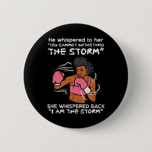 I Am The Storm Black African Woman Breast Cancer A 6 Cm Round Badge
