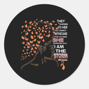 I Am The Storm Black Woman Crps Awareness Classic Round Sticker