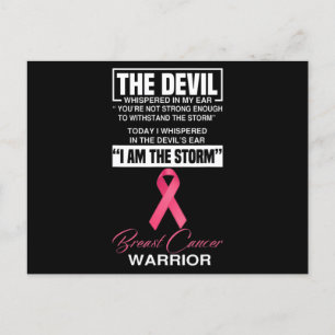 I Am The Storm Breast Cancer Awareness Pink Ribbon Postcard