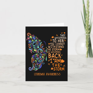 I Am The Storm Butterfly Leukaemia Blood Cancer Aw Card