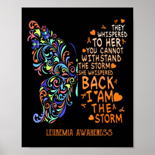 I Am The Storm Butterfly Leukaemia Blood Cancer Aw Poster
