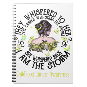I Am The Storm Childhood Cancer Awareness Notebook