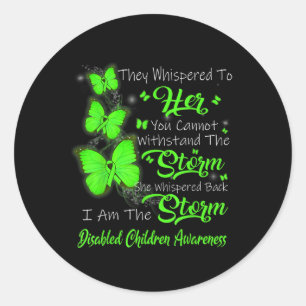 I Am The Storm Disabled Children Awareness Classic Round Sticker