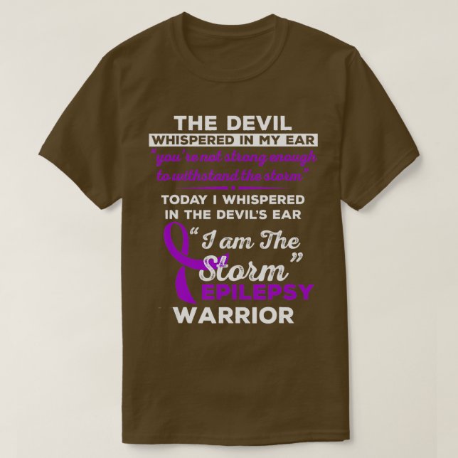 I Am the Storm Epilepsy Warrior   1  T-Shirt (Design Front)