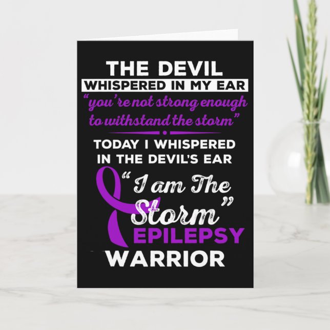 I Am The Storm Epilepsy Warrior  Card (Front)