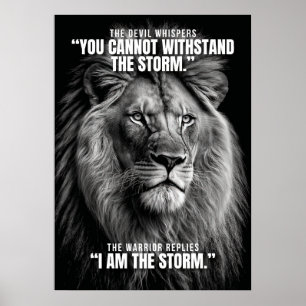 I Am the Storm - Inspirational Quote Poster