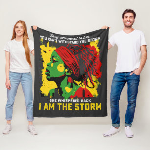 I Am The Storm Juneteenth They Whispered To Her Fleece Blanket