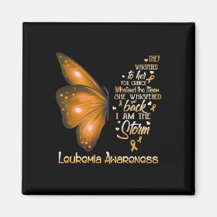 I am the storm Leukaemia Awareness Butterfly Magnet