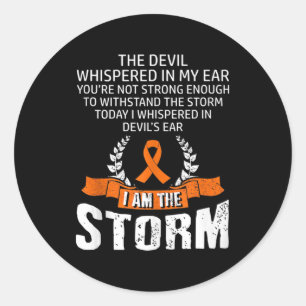 I Am The Storm Leukemia Awareness  Classic Round Sticker