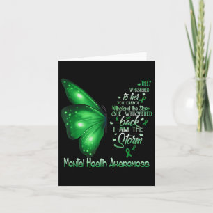 I Am The Storm Mental Health Awareness Butterfly Card