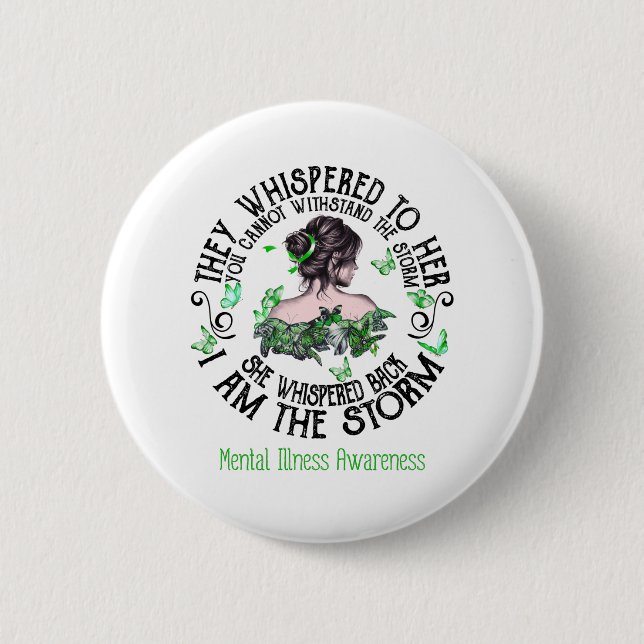 I Am The Storm Mental Illness Awareness 6 Cm Round Badge (Front)