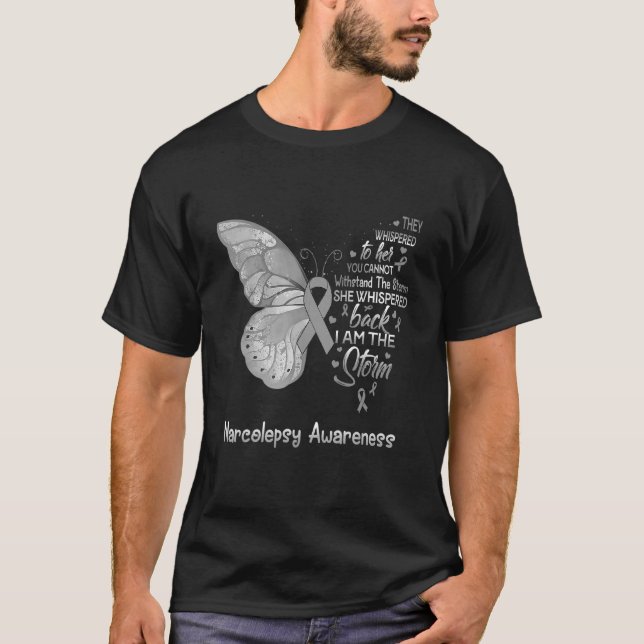 I Am The Storm Narcolepsy Awareness Butterfly T-Shirt (Front)