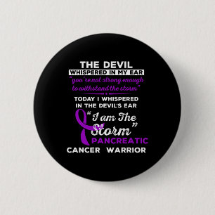 I Am The Storm Pancreatic Cancer Warrior 6 Cm Round Badge