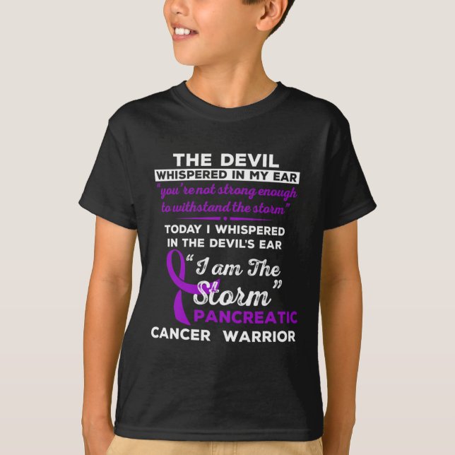 I Am The Storm Pancreatic Cancer Warrior  T-Shirt (Front)
