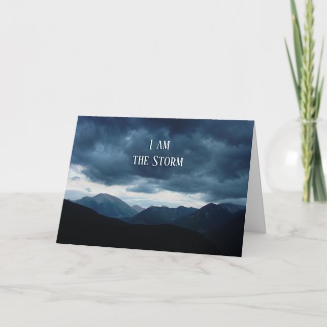 I Am The Storm Personalised Stationery Note Card (Front)