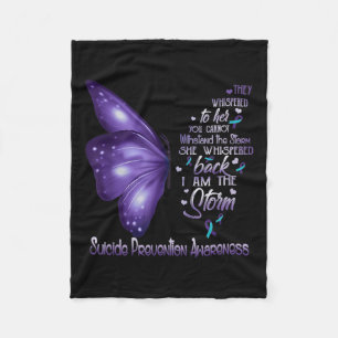 I Am The Storm Suicide Prevention Awareness Butter Fleece Blanket