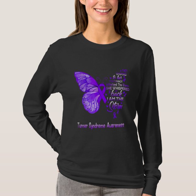 I Am The Storm Turner Syndrome Awareness Butterfly T-Shirt (Front)