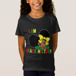 I Am The Strong African Queen girls - Black Histor T-Shirt
