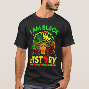 I Am The Strong African Queen Girls Black History  T-Shirt