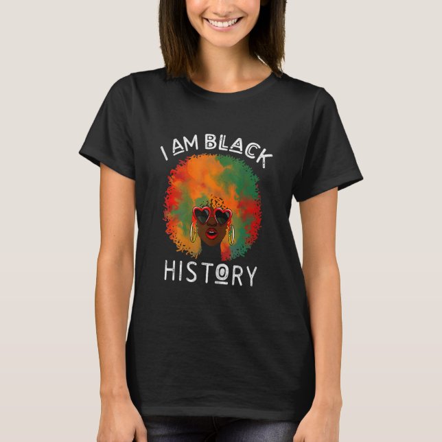 I Am The Strong African Queen Girls Black History  T-Shirt (Front)