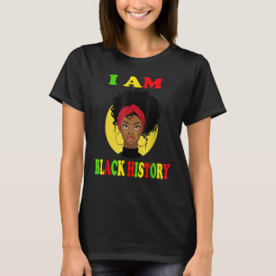 I Am The Strong African Queen Girls Black History  T-Shirt