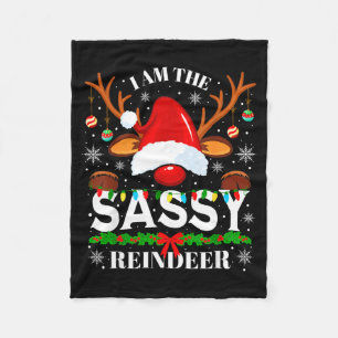I Am The Sy Reindeer Funny Christmas Xmas Men Wome Fleece Blanket
