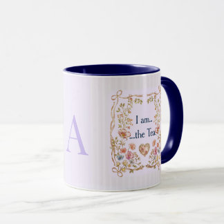 I am the Tea Inspired Coffee Mug – Lilac Monogram