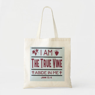 I Am The True Vine Christian Budget Tote Bag