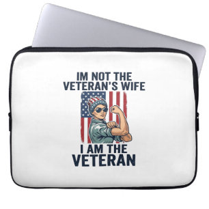 I Am the Veteran Patriotic Woman Veteran Design_1 Laptop Sleeve