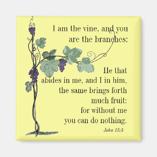 I am the Vine  John 15:5  Bible Verse MAGNET