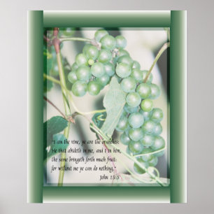 I am the Vine Scripture art Poster