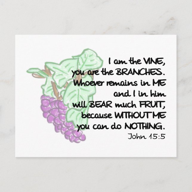 I am the vine, you are the branches Post Cards (Front)