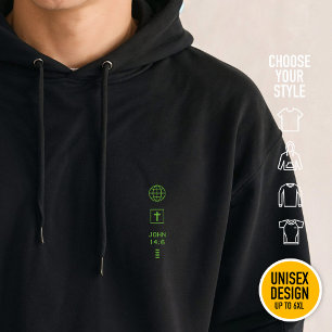 I am the Way John 14:6 Christian Symbols Minimal Hoodie