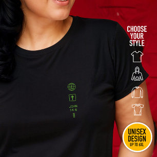 I am the Way John 14:6 Grid Christian Cyberpunk Plus Size T-Shirt