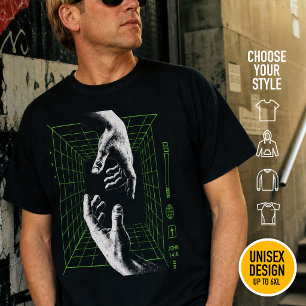 I am the Way John 14:6 Grid Christian Cyberpunk T-Shirt