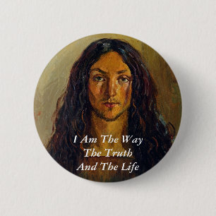 I AM THE WAY THE TRUTH AND THE LIFE 6 CM ROUND BADGE