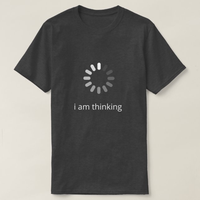 i am thinking funny black tshirt  (Design Front)