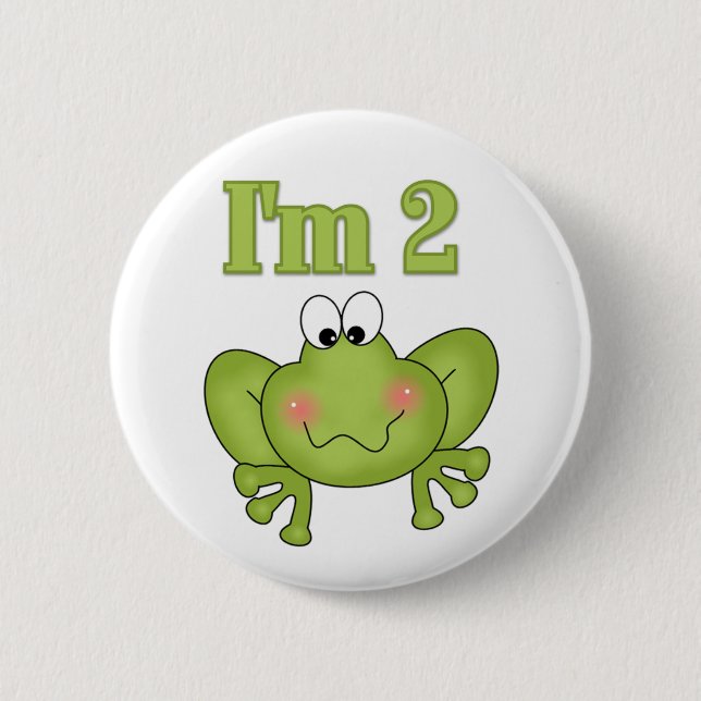 I am Two Frog Button (Front)