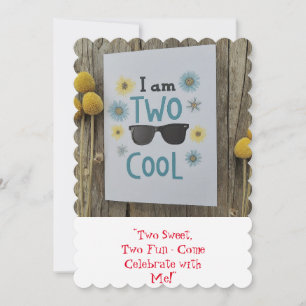 I am Two Kool, Two Fun Thank You Card