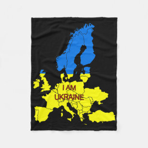I Am Ukraine  Fleece Blanket