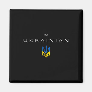 I Am Ukrainian - I Am From Ukraine Trident Flag 1 Magnet