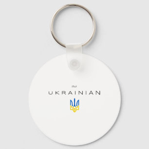 I Am Ukrainian - I Am From Ukraine Trident Flag Key Ring