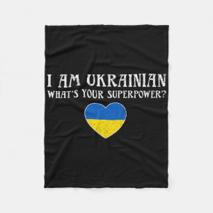 I Am Ukrainian Shirt I Stand With Ukraine Peace Fl Fleece Blanket